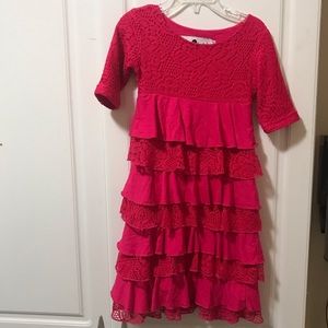 Girl’s Hot Pink Ruffle dress